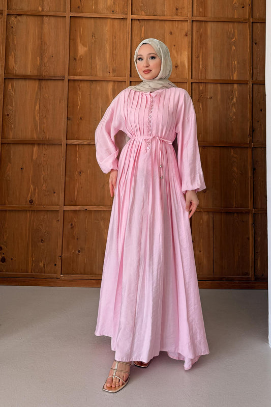 Jose Nervürlü Pembe