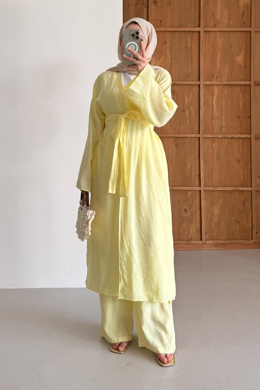 Dean Kimono Takım Sarı