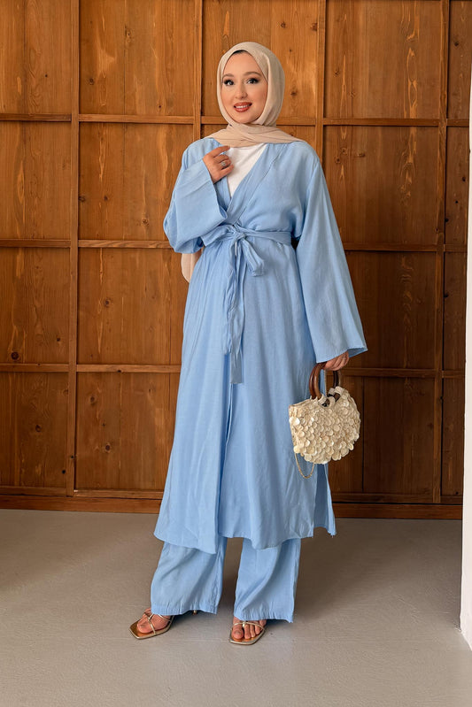 Dean Kimono Takım Bebe Mavi