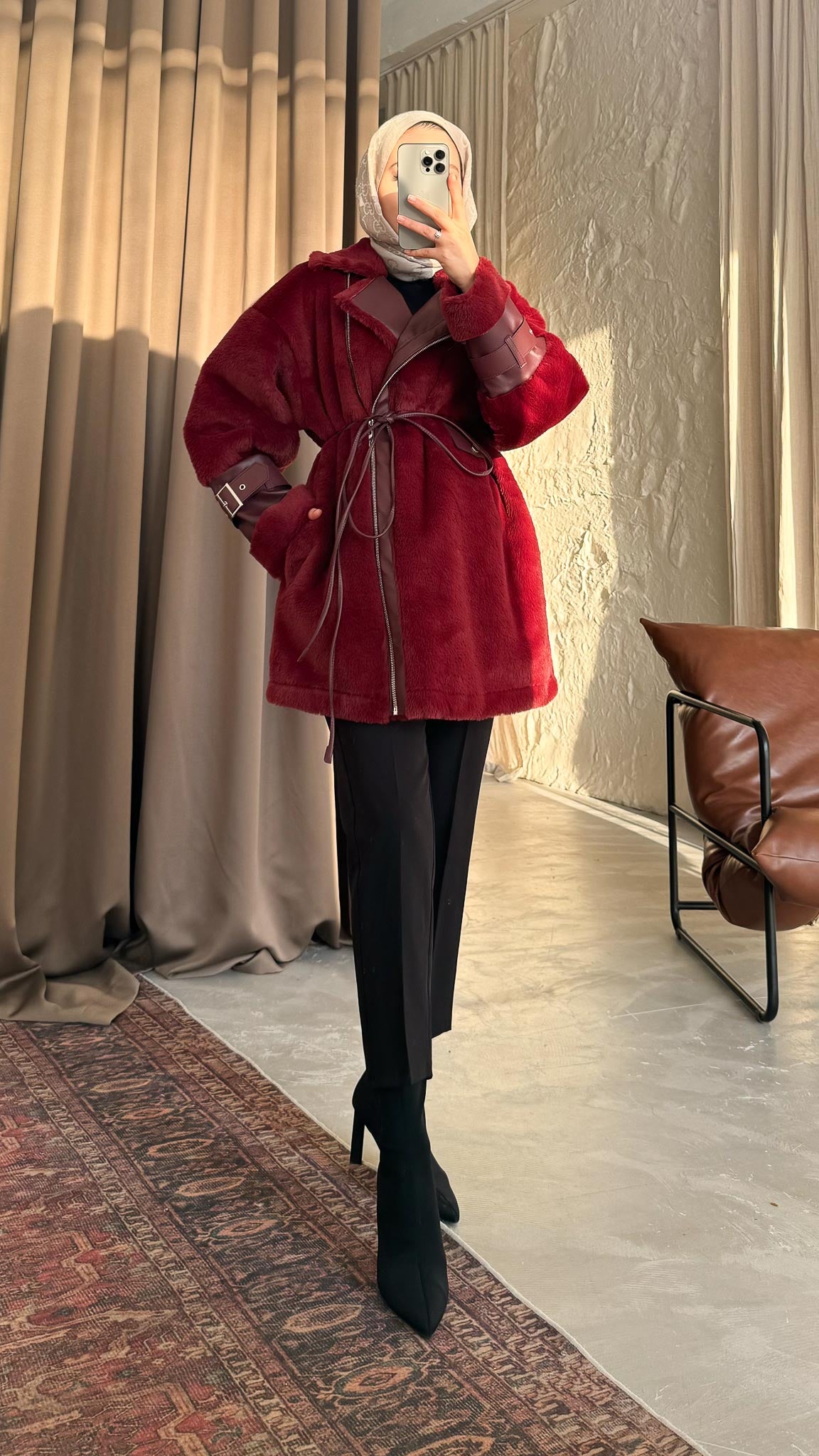 Master Plush Coat Ecru