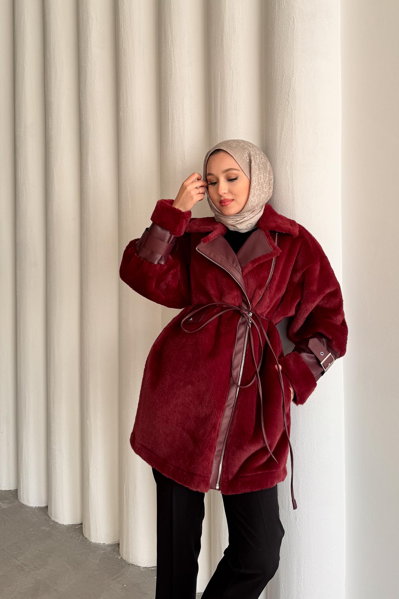 Master Plush Coat Ecru