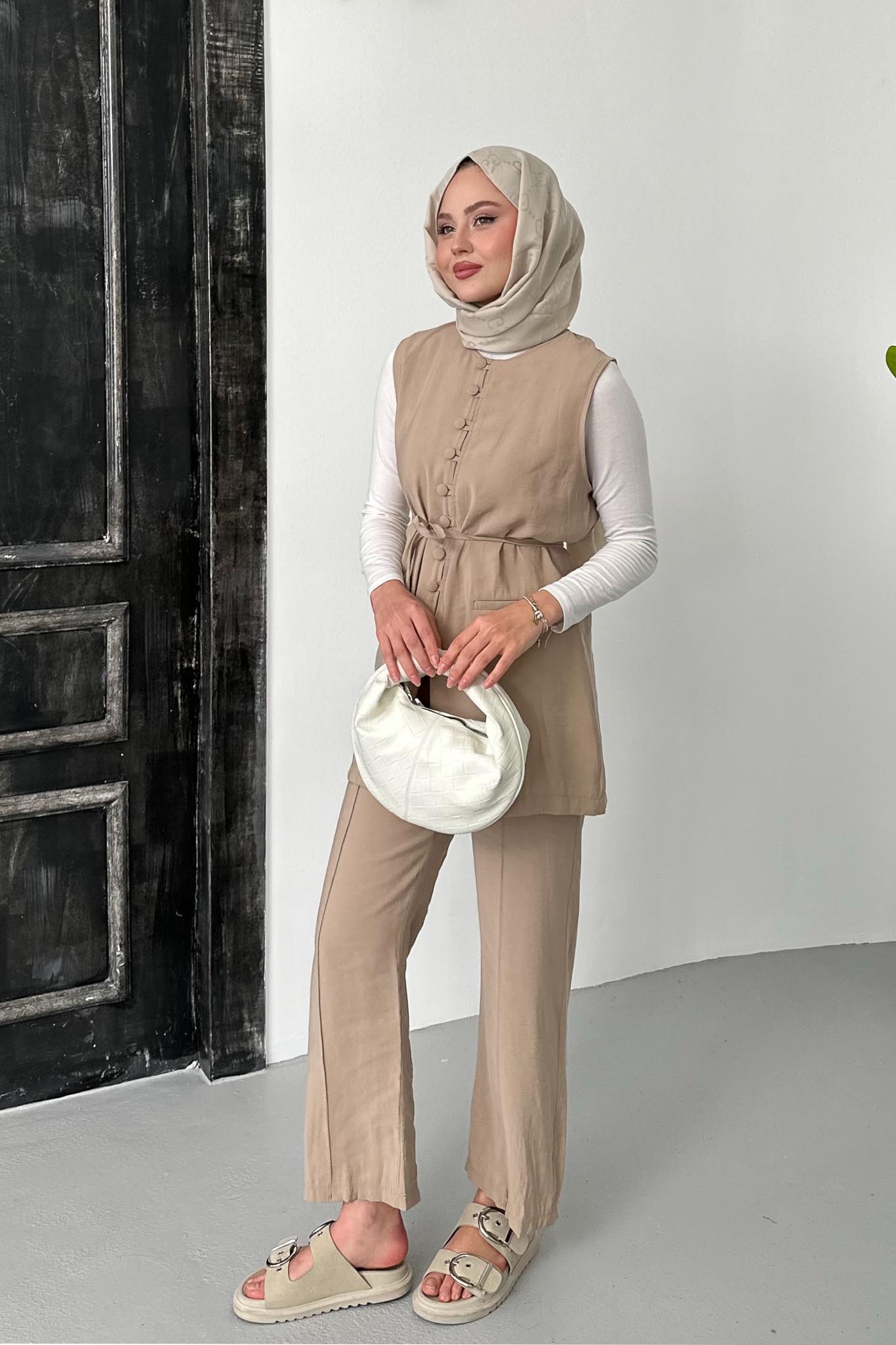 Ajda Pleated Skirt Set Petrol