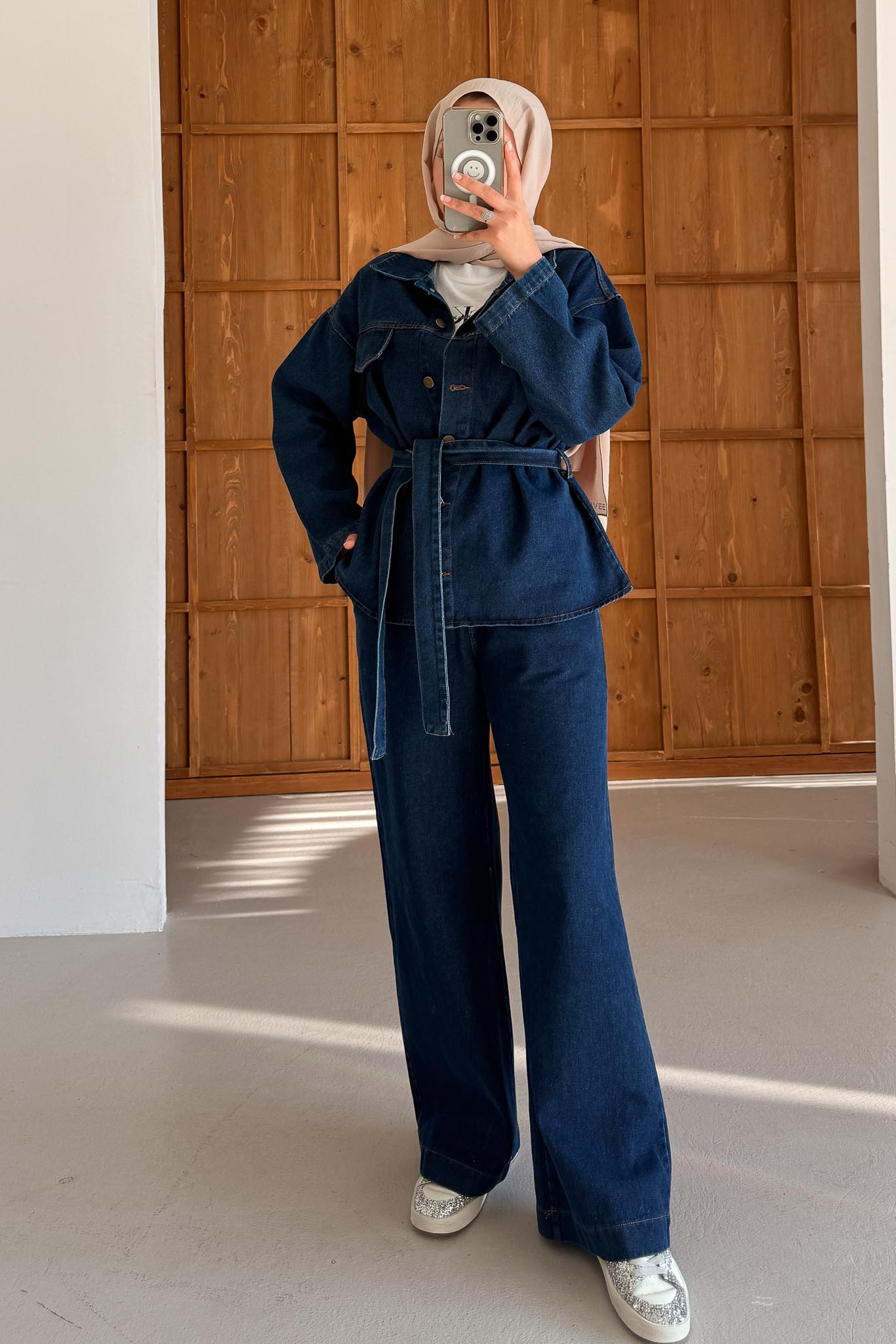 Ajda Pleated Skirt Set Petrol