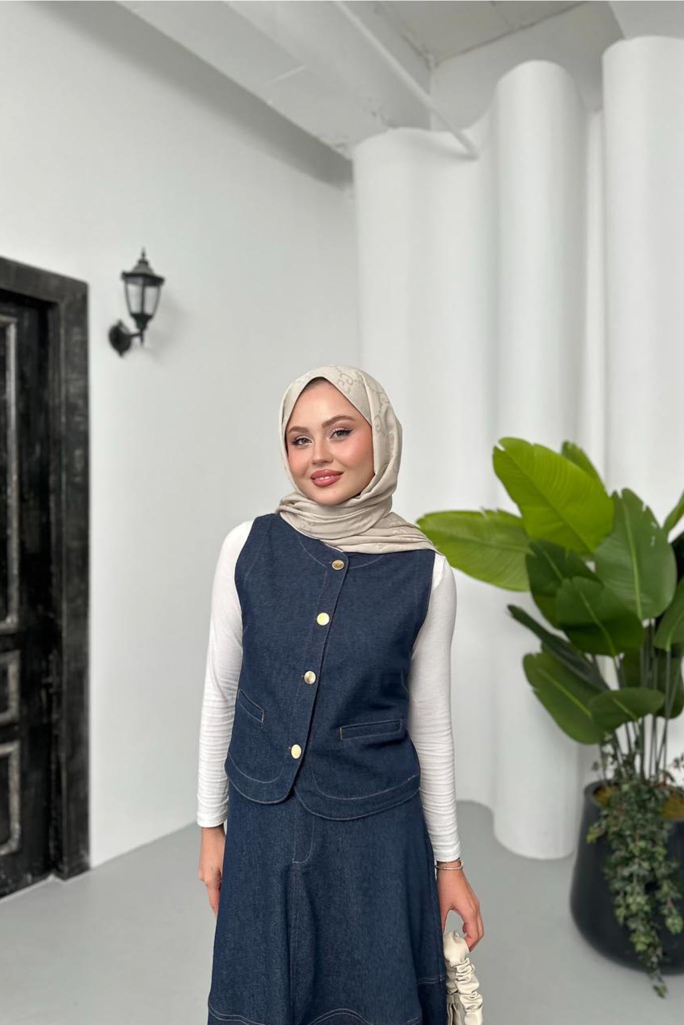 Ajda Pleated Skirt Set Petrol