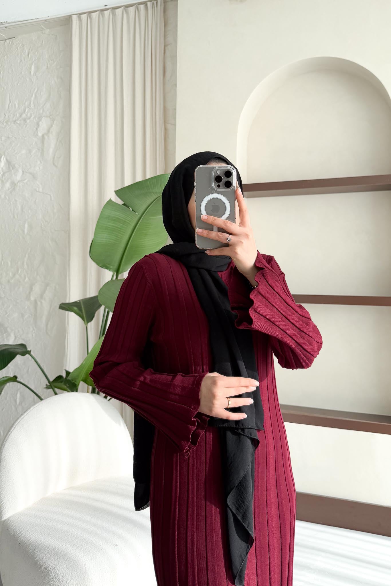 Fortune Pilise Elbise Bordo
