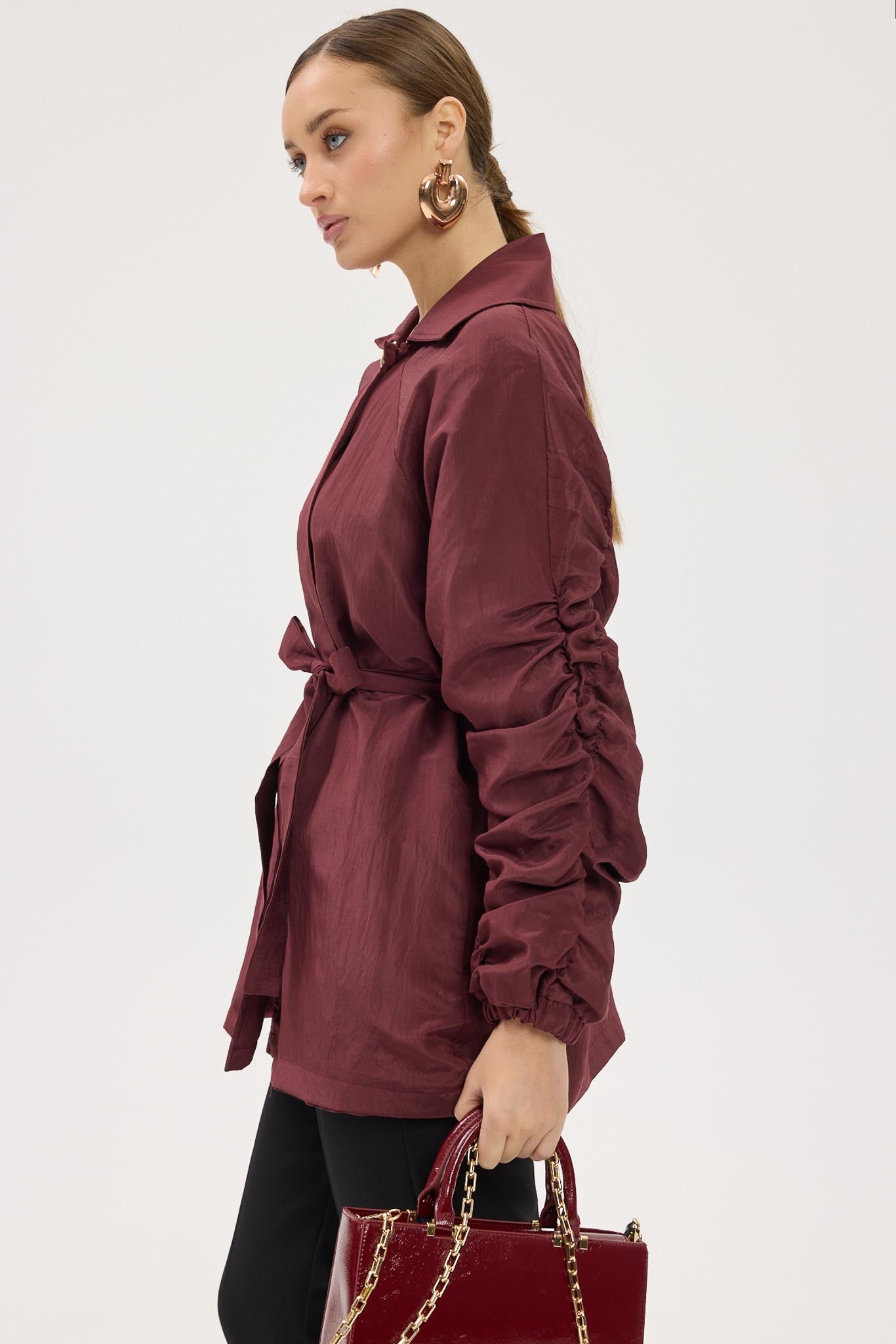 Mihre Ceket Bordo