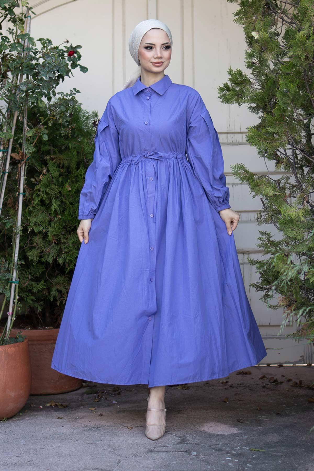 More Poplin Elbise Lila