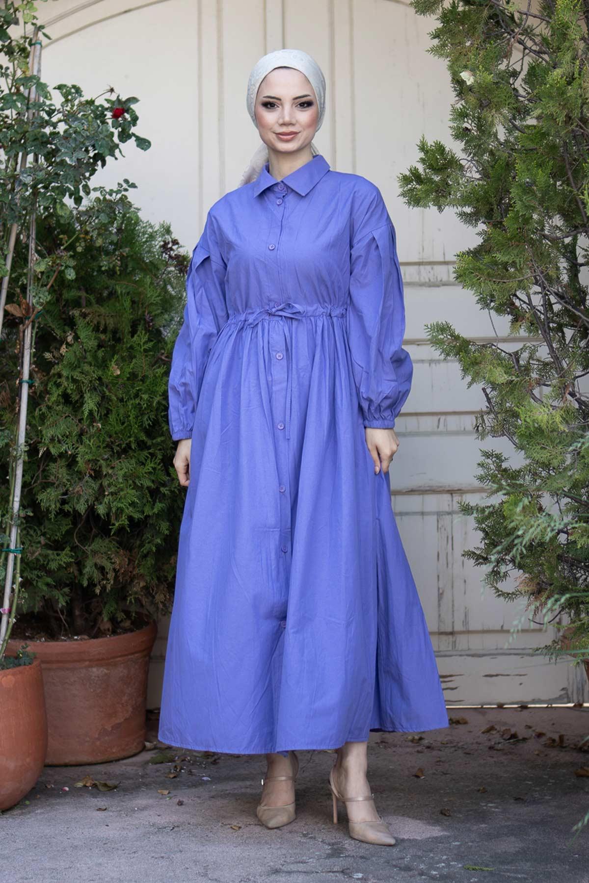 More Poplin Elbise Lila