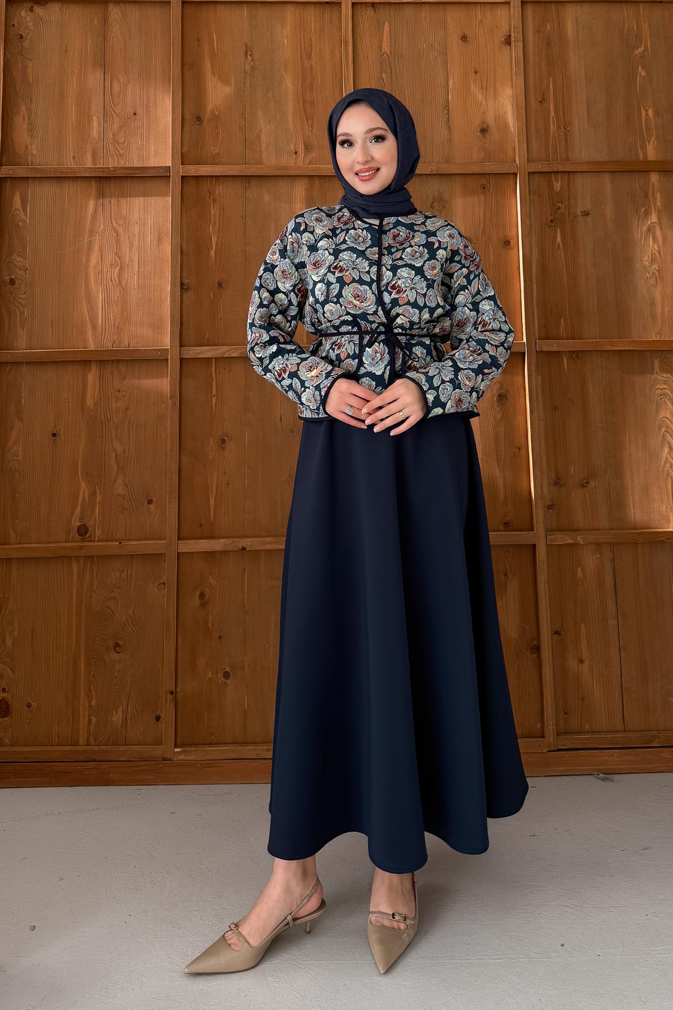 Dina Etnik Ceket Lacivert