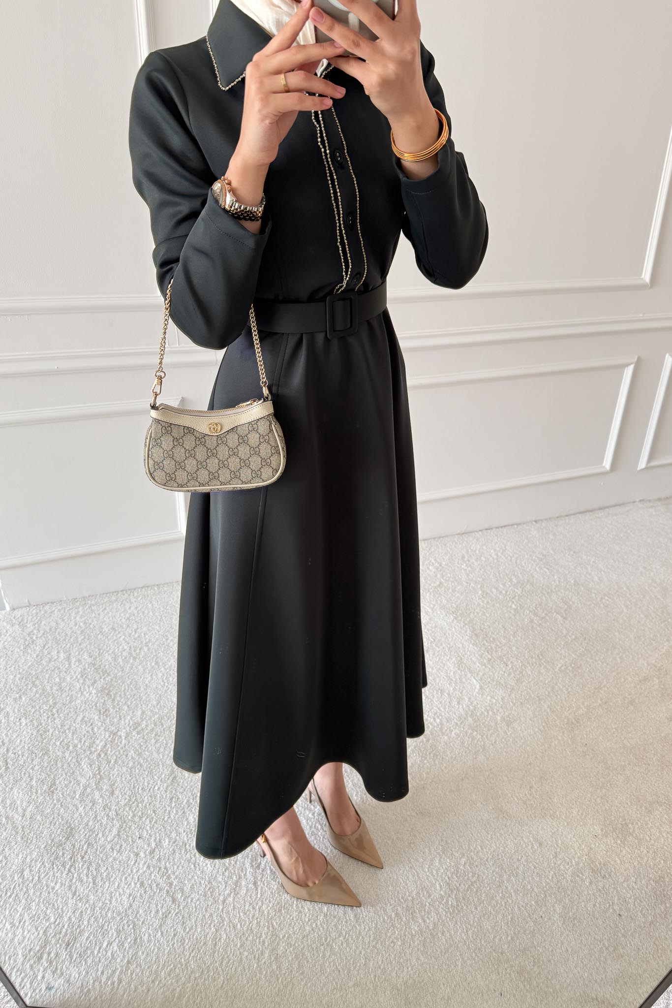 Yaldızlı Elbise Siyah