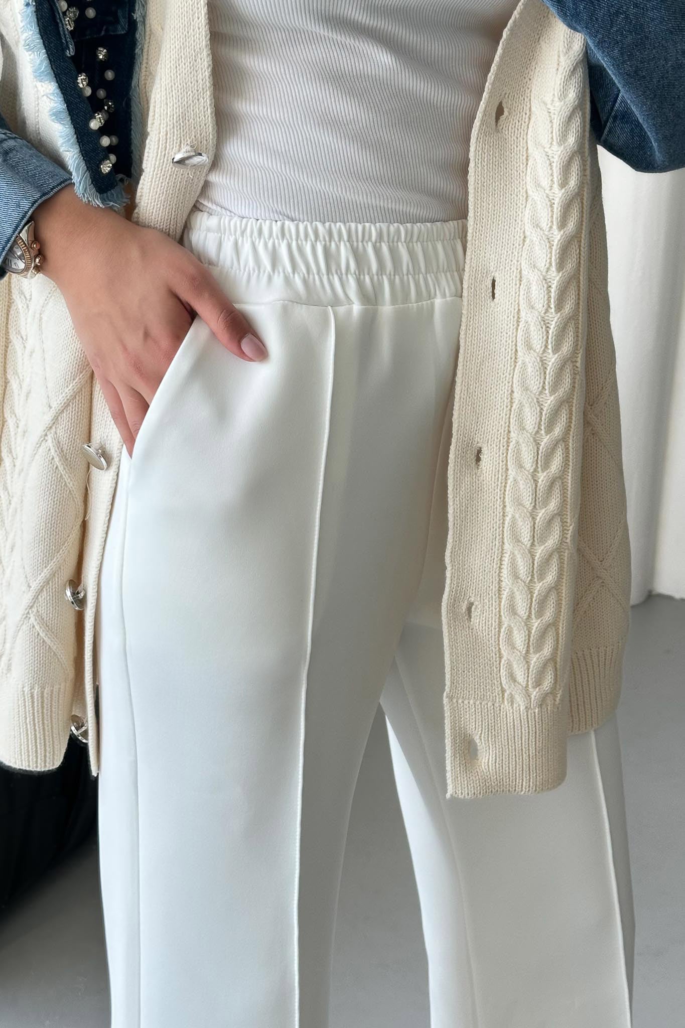 Pencil White Trousers