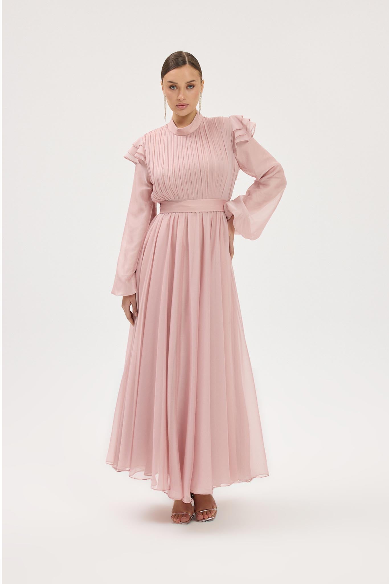 Peri Pırlanta Abiye Elbise Pembe