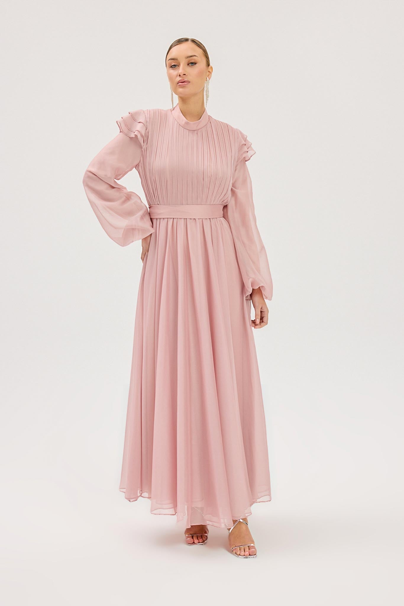 Peri Pırlanta Abiye Elbise Pembe