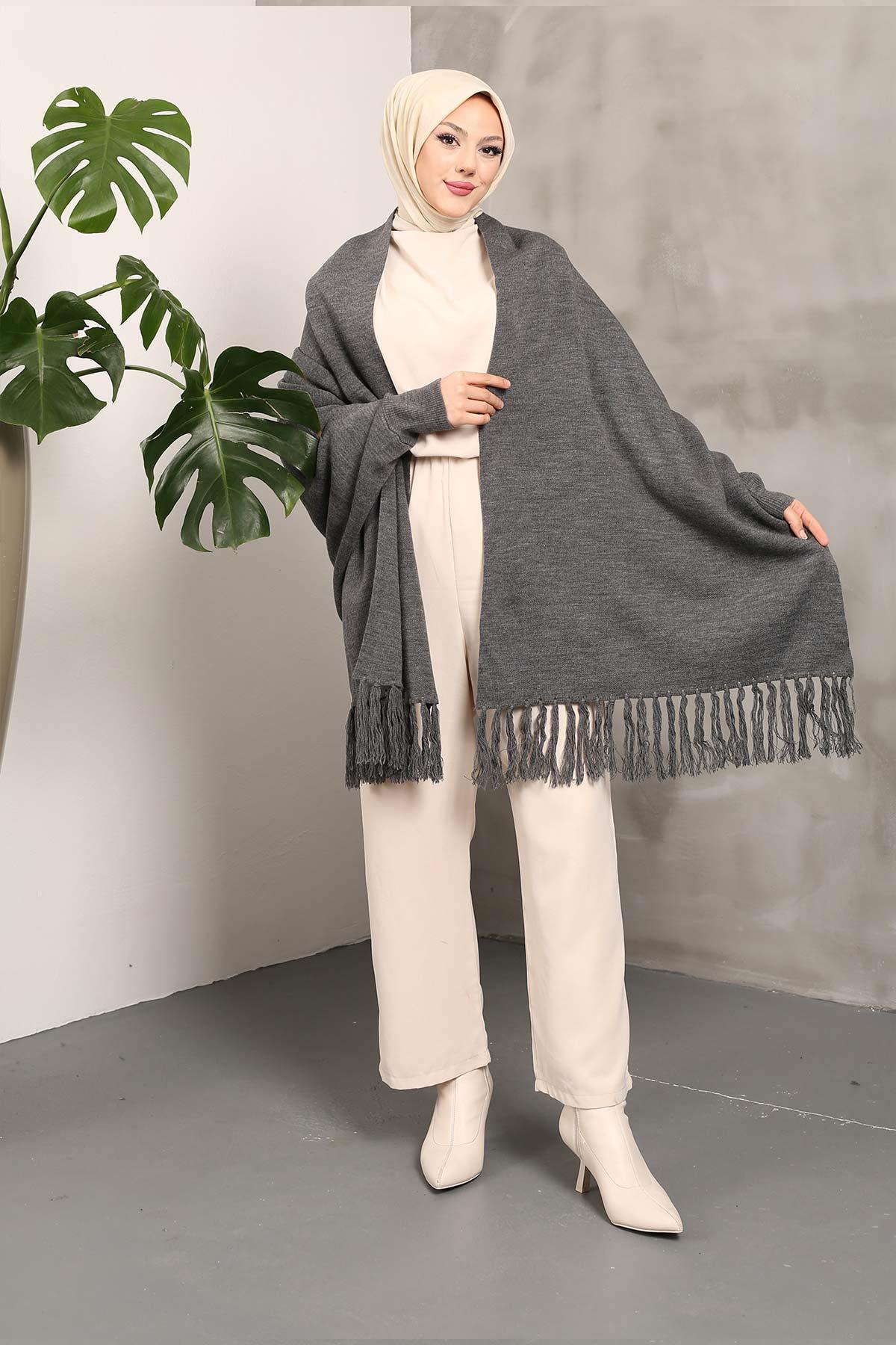 Shawl Poncho Beige