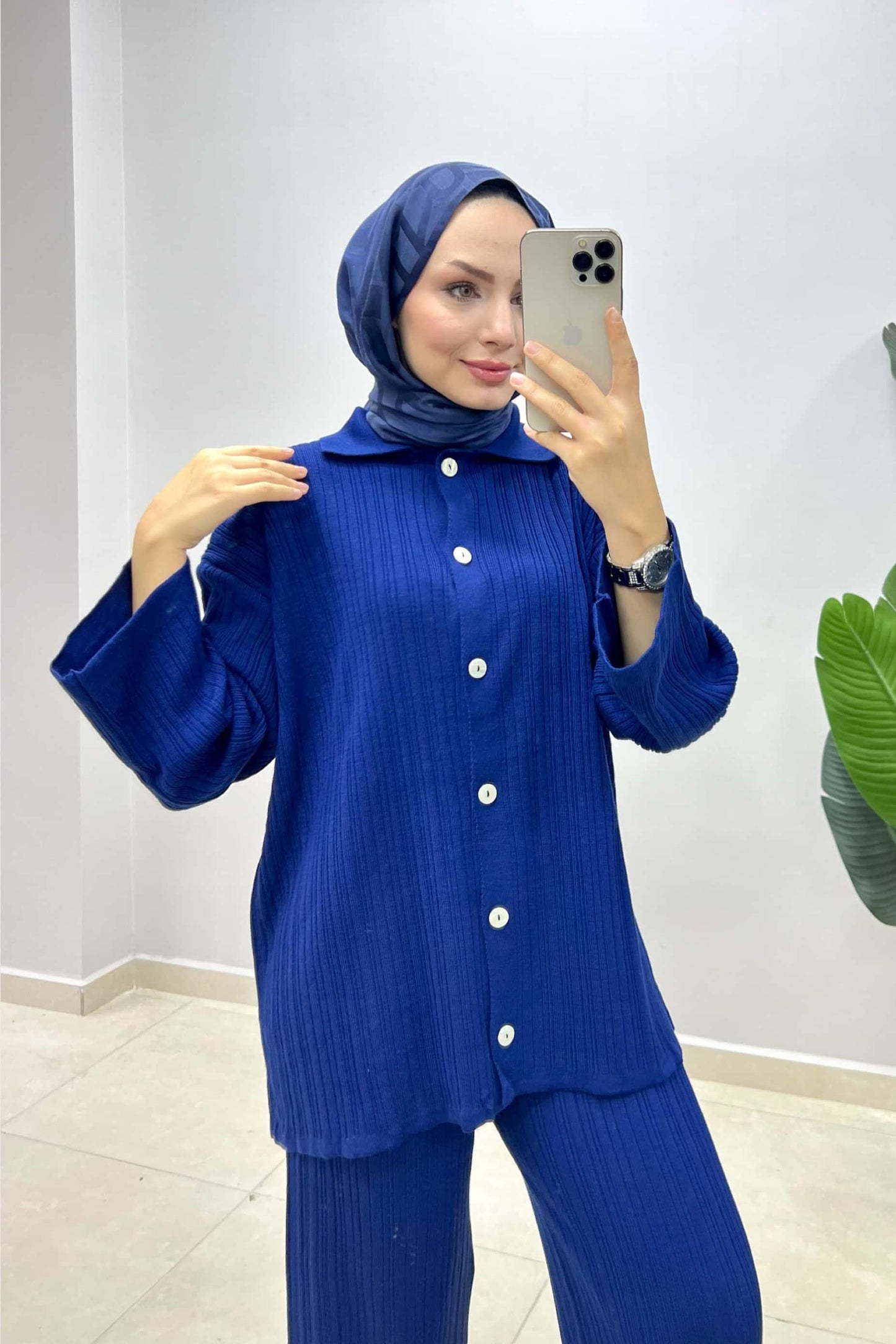 Mother of Pearl Suit Navy Blue