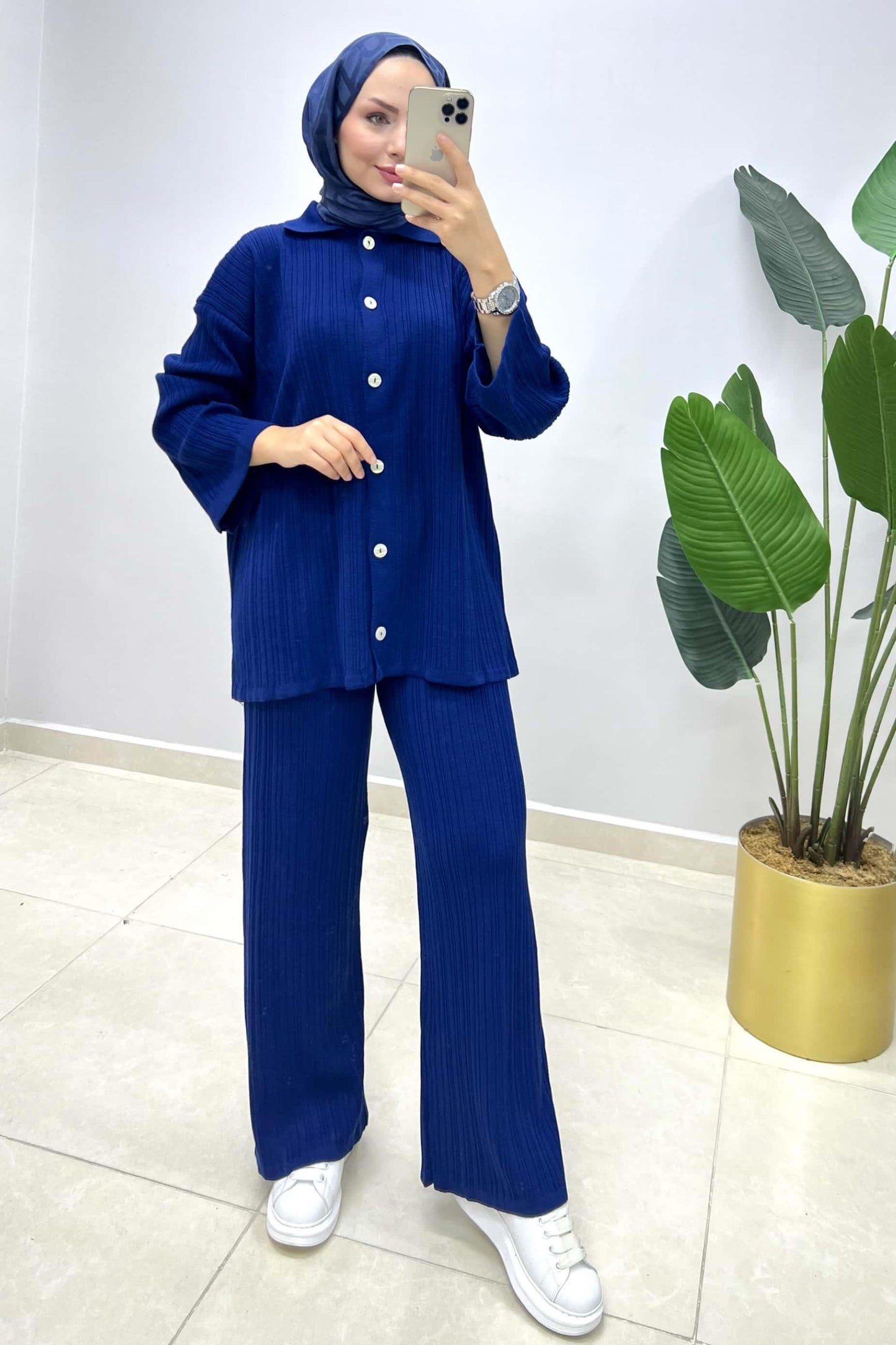 Mother of Pearl Suit Navy Blue