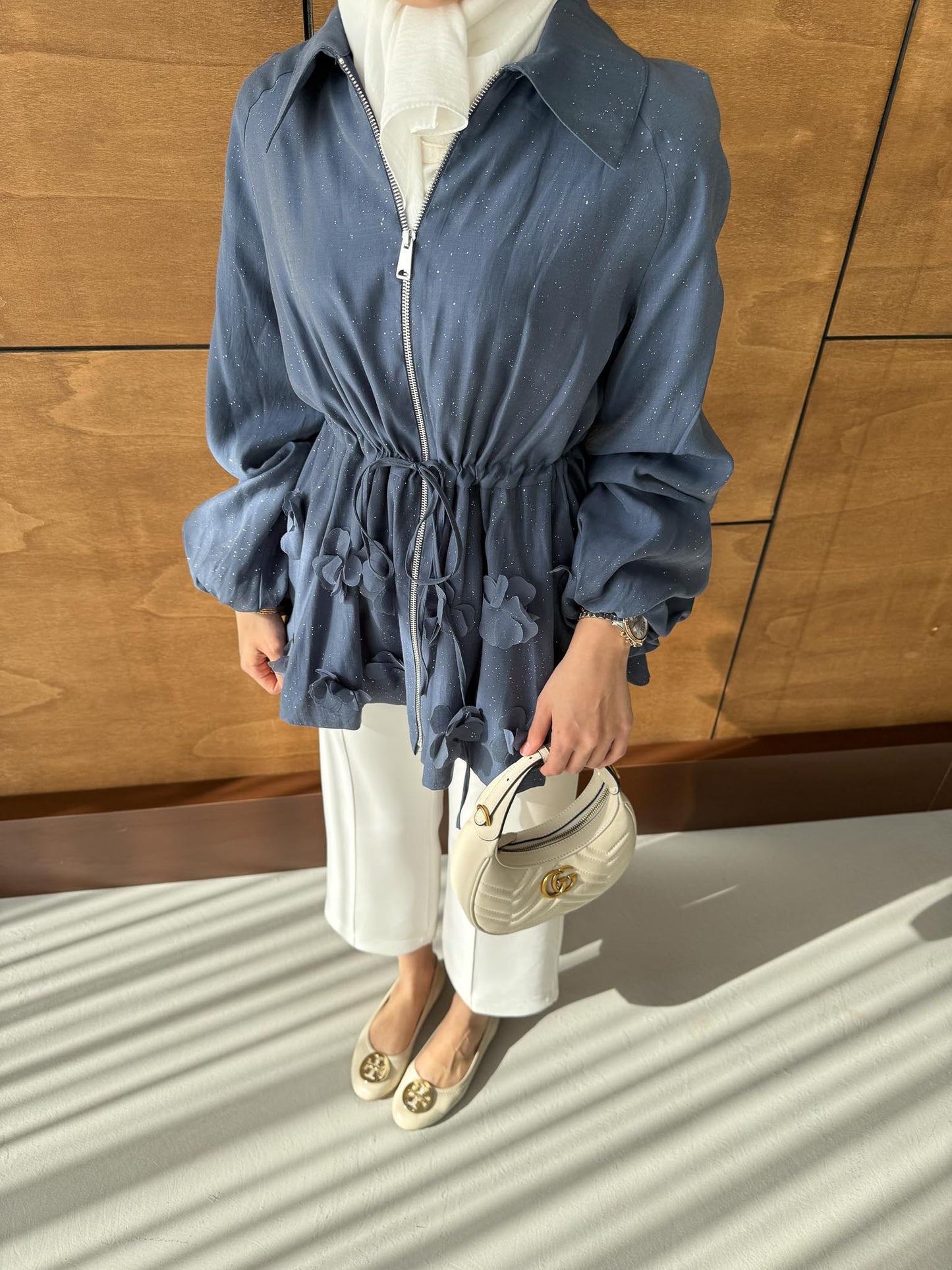 Shine Papatyalı Tunik Lacivert