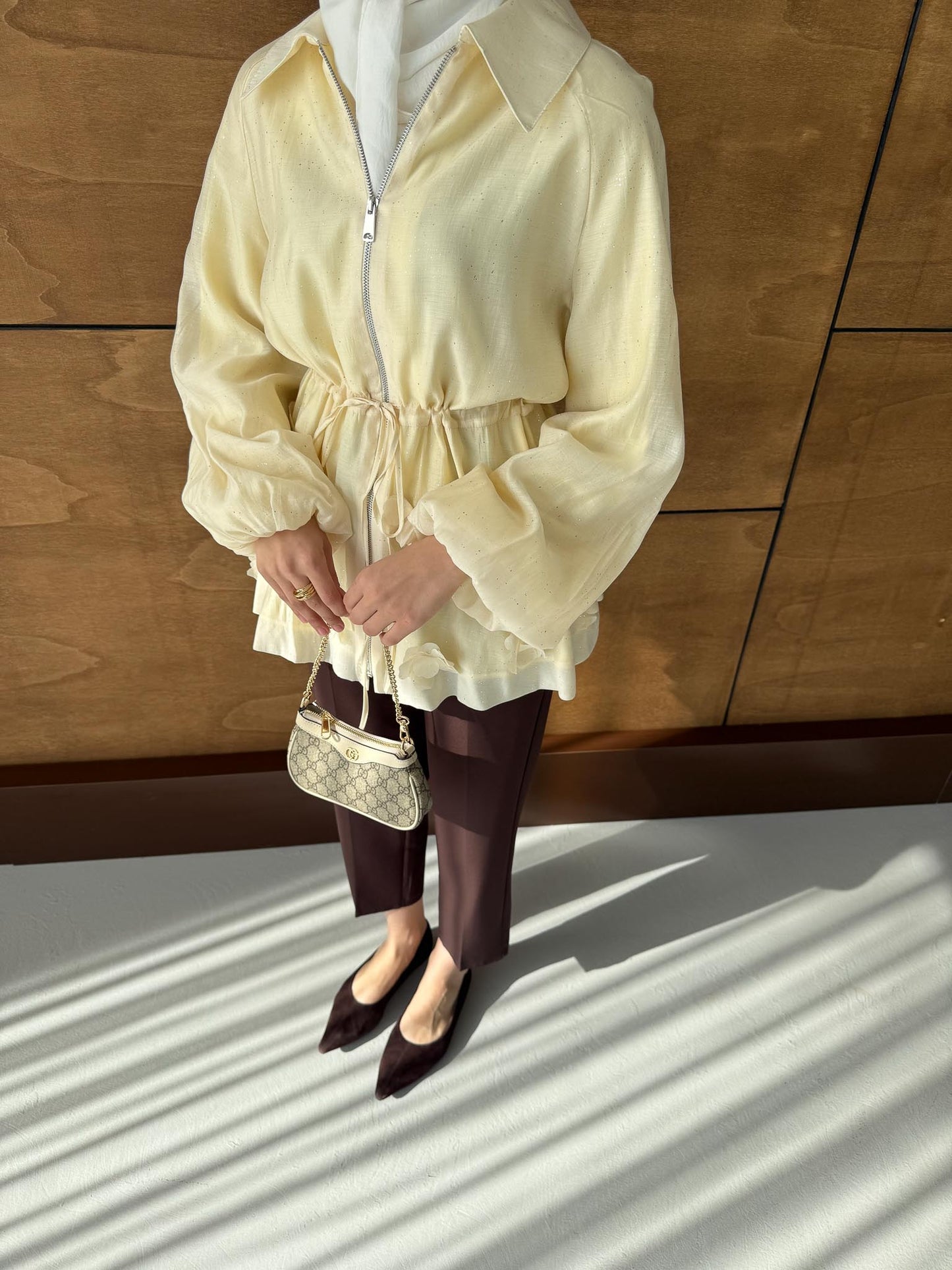 Ales Shoulder Lace Shirt Ecru