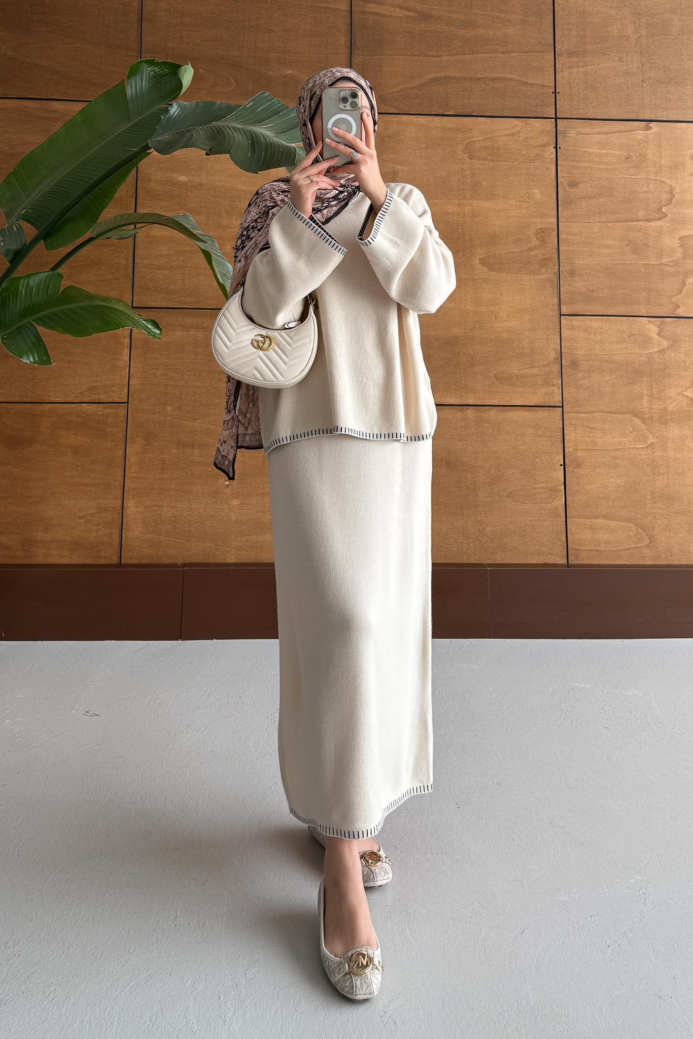 Minimal Balloon Sleeve Suit Gray