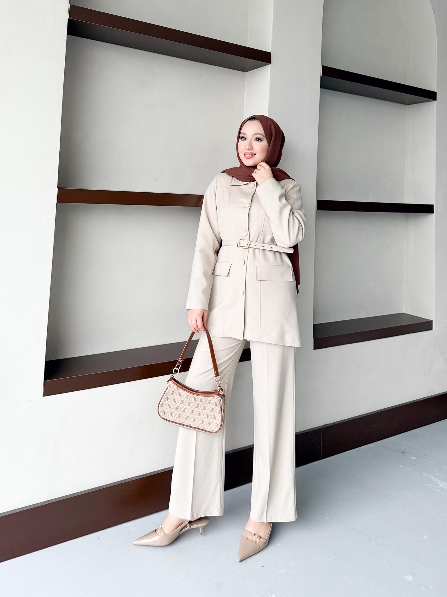 Armia Pleated Detailed Suit Light Lilac