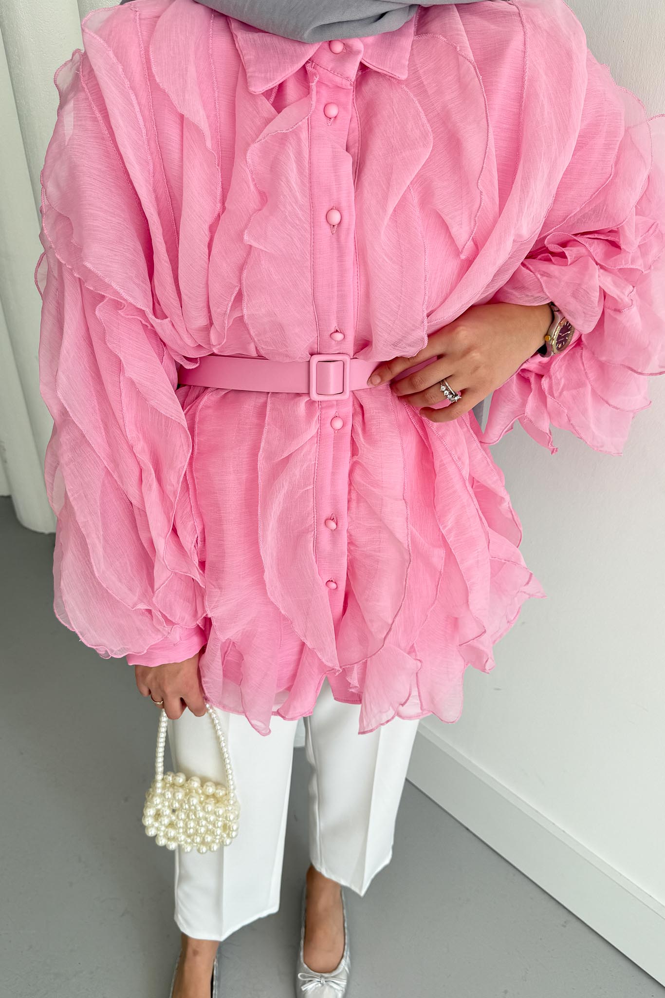 Ales Shoulder Lace Shirt Ecru