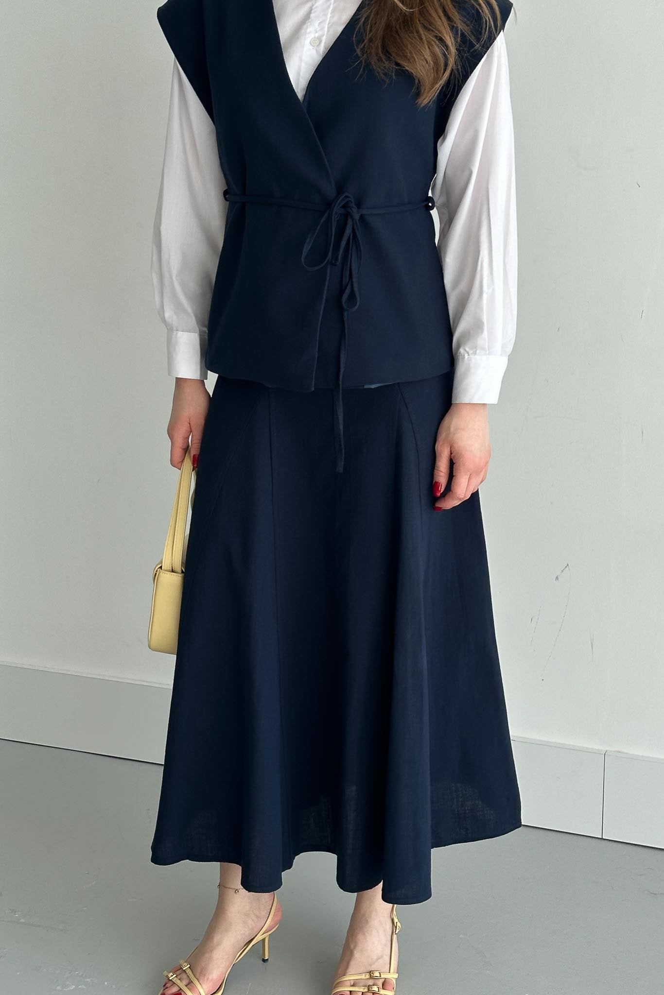 Jude V Yaka Yelekli Takım Lacivert