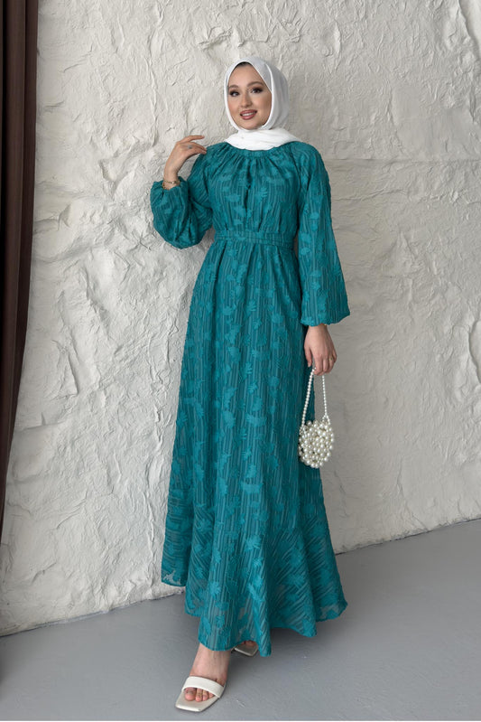 Layer Yaprak Desen Elbise Benetton