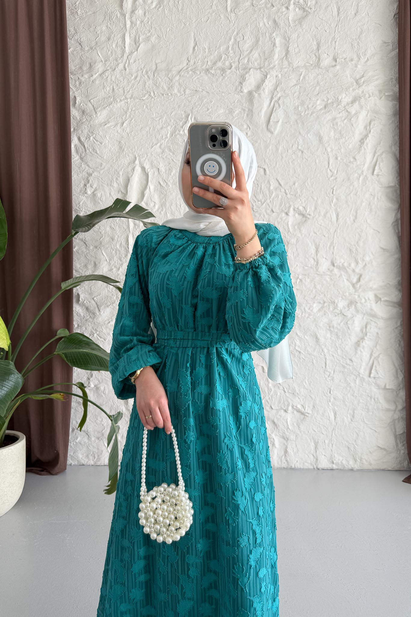 Layer Yaprak Desen Elbise Benetton