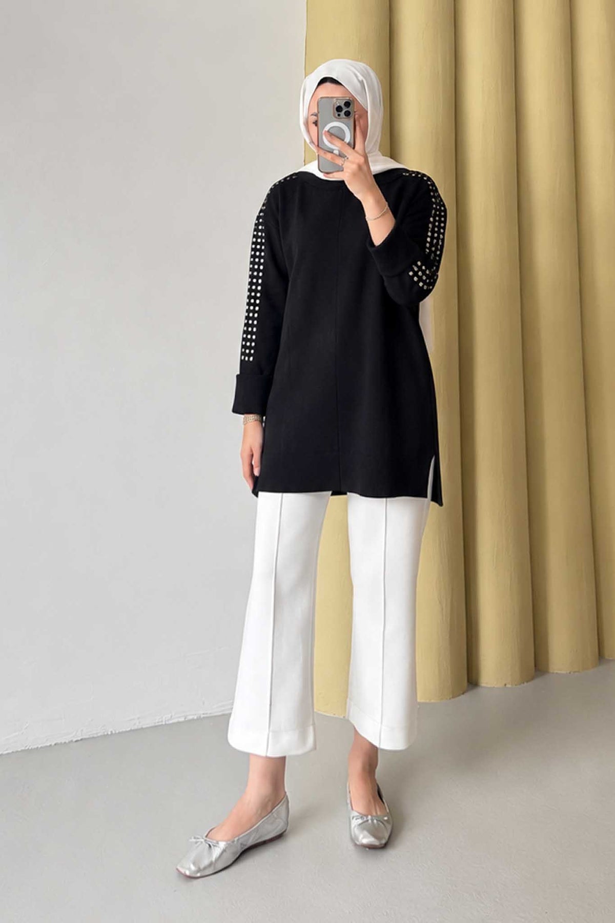 Ajda Pleated Skirt Set Petrol
