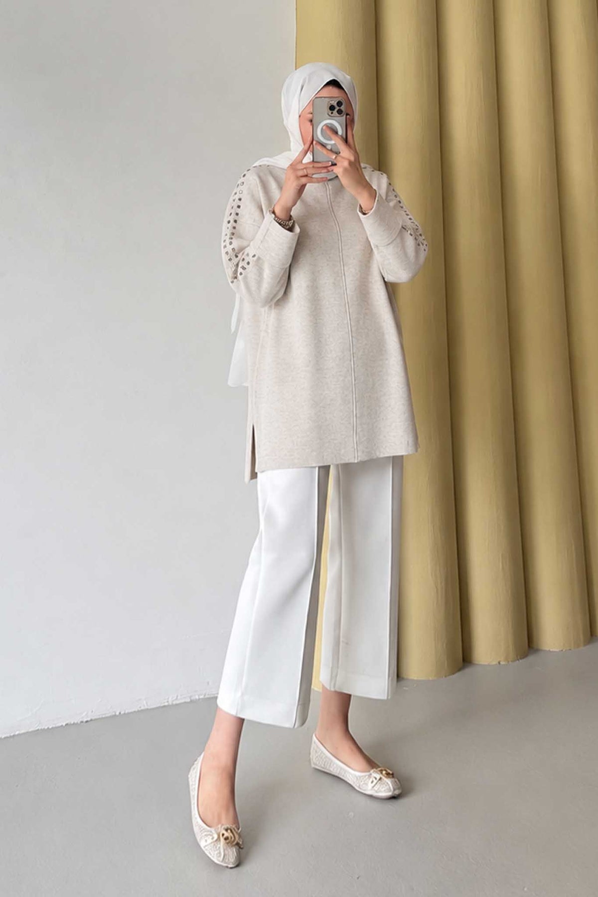Ajda Pleated Skirt Set Petrol