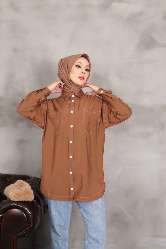 Tansel Gömlek Kahverengi