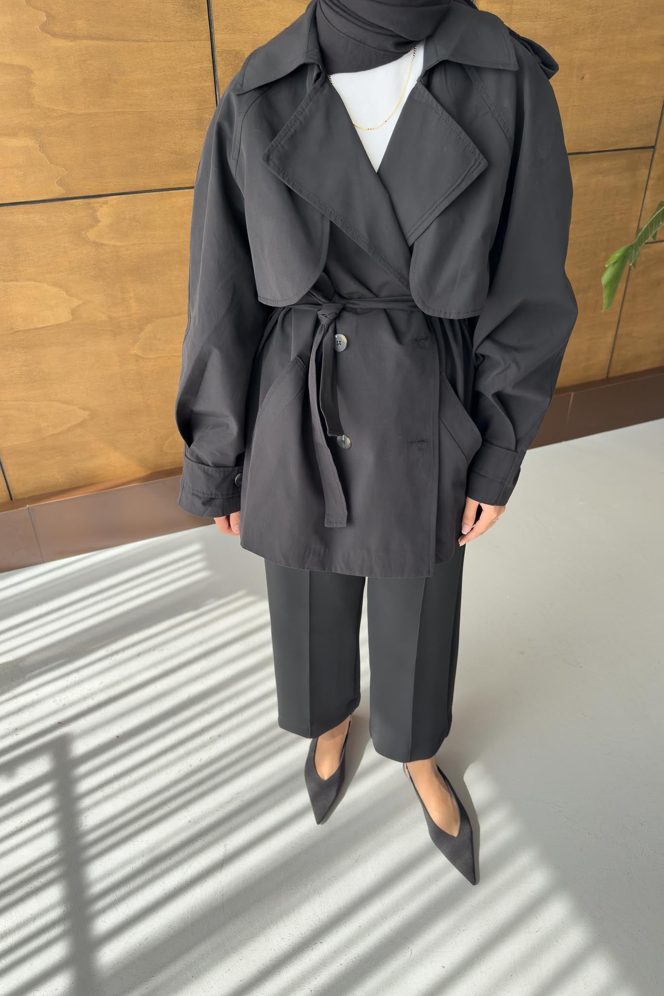 Prime Trench Coat Oil Green