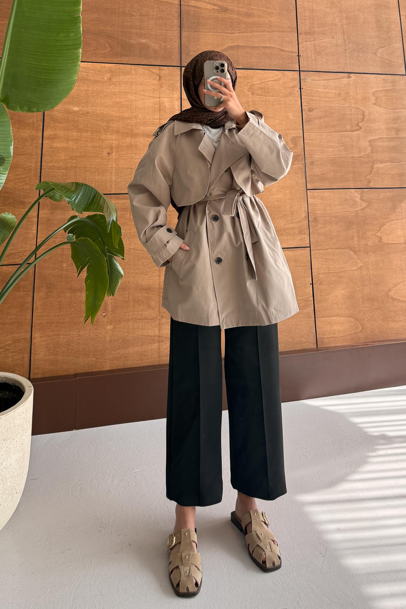 Prime Trench Coat Oil Green