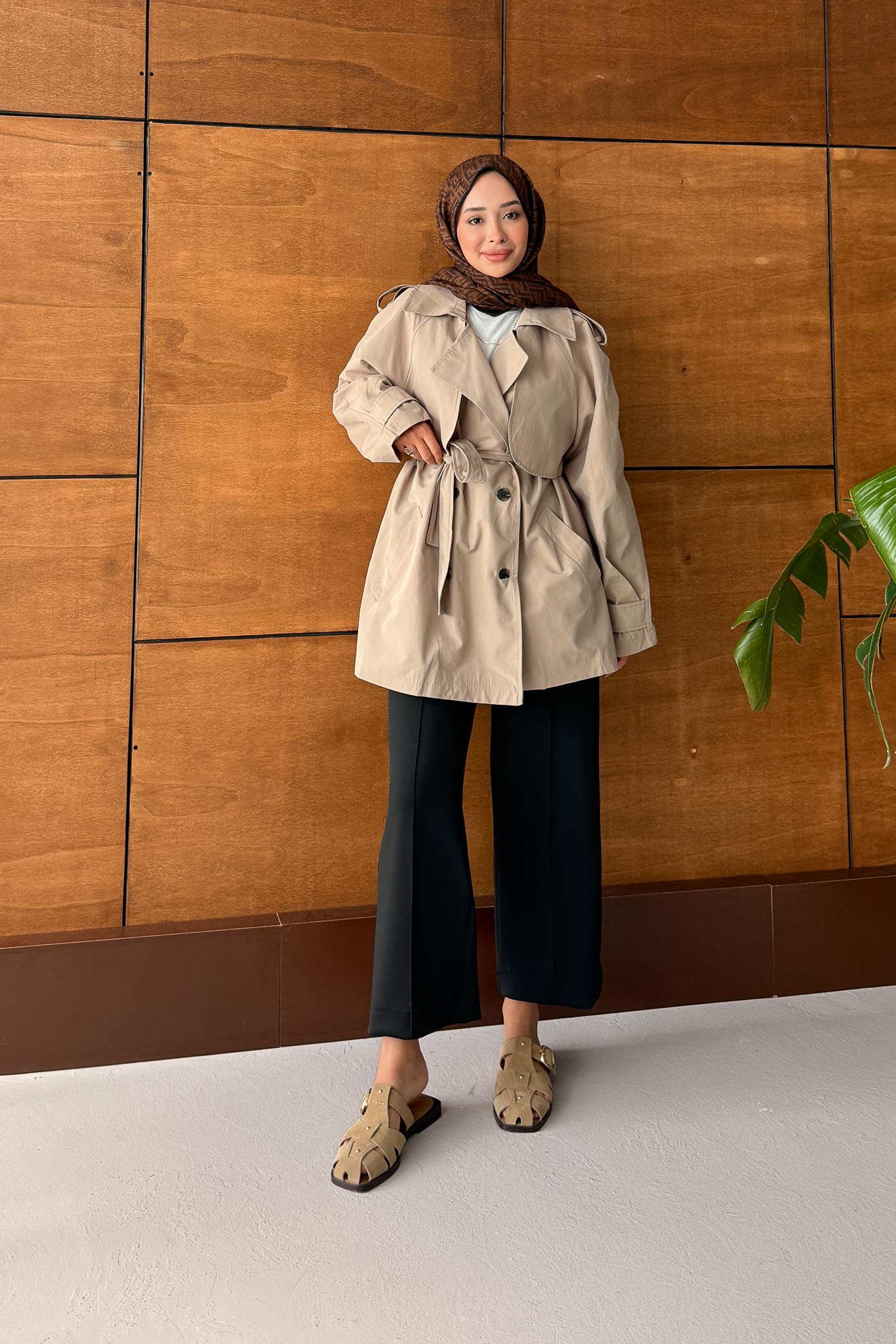 Prime Trench Coat Oil Green