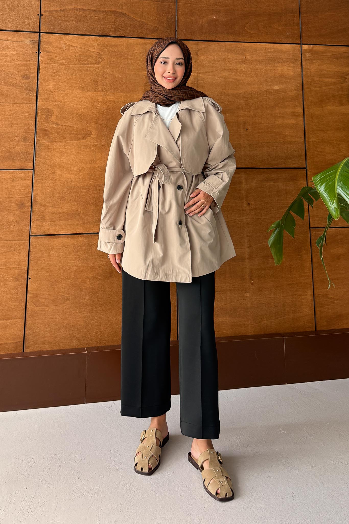 Prime Trench Coat Oil Green