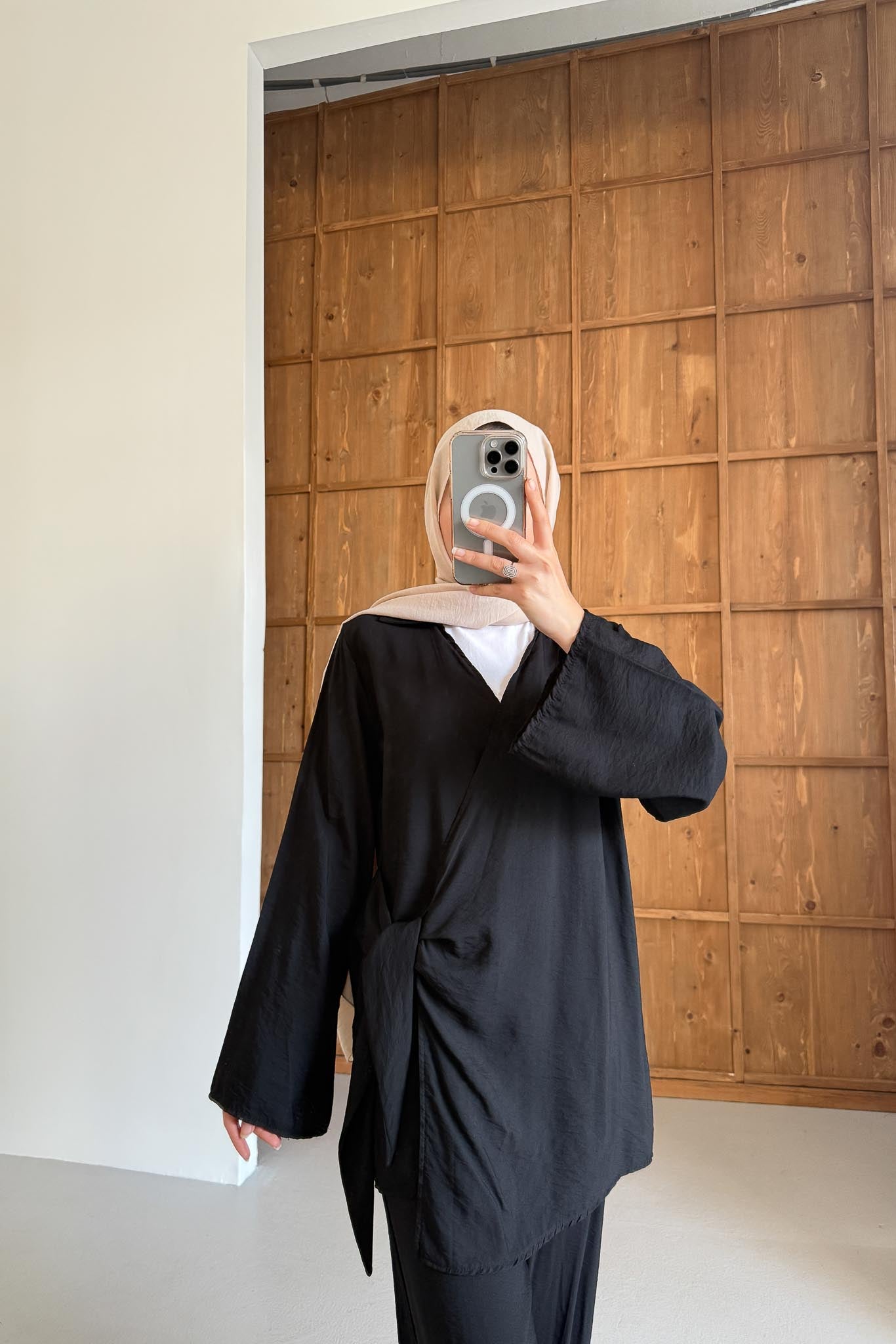 Lamme Bağlamalı Takım Siyah