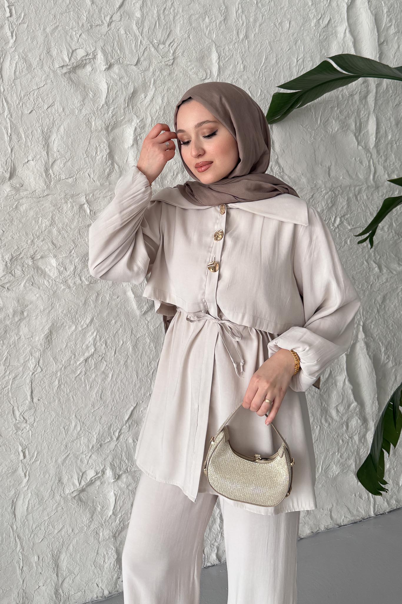 Ajda Pleated Skirt Set Petrol