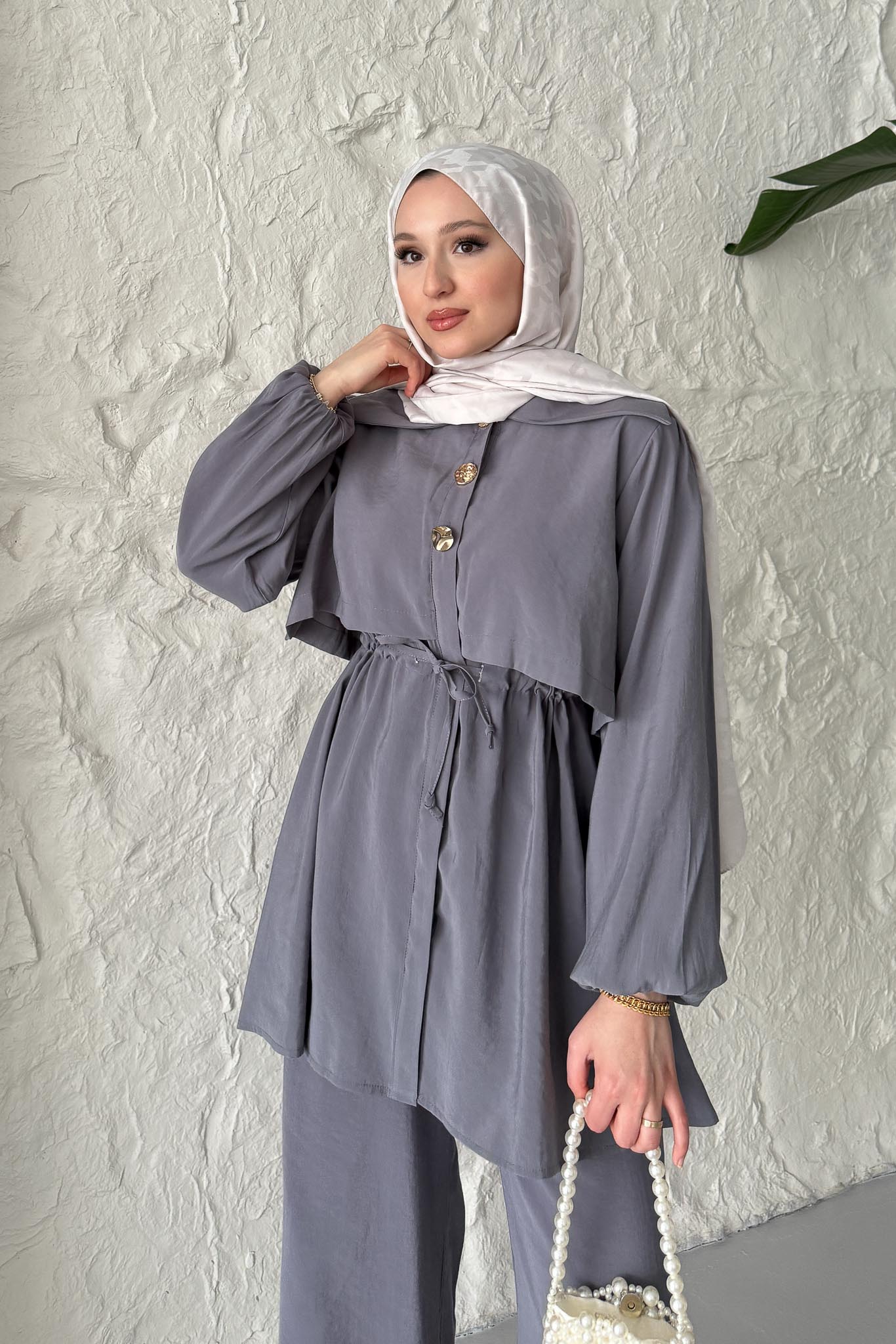 Ajda Pleated Skirt Set Petrol