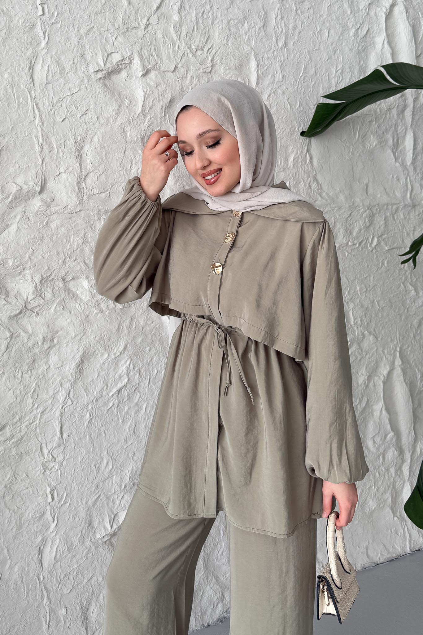 Ajda Pleated Skirt Set Petrol