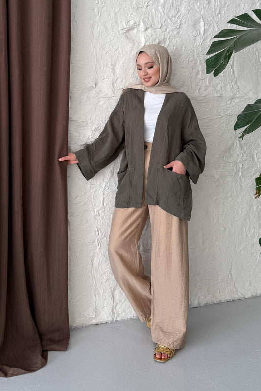 Müslin Kimono Yeşil