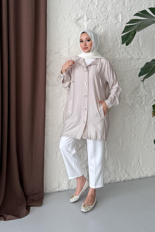 Taş Düğmeli Gömlek Taş