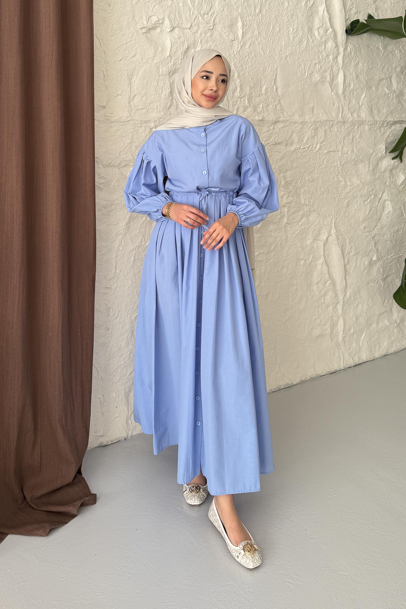 Ajda Pleated Skirt Set Petrol