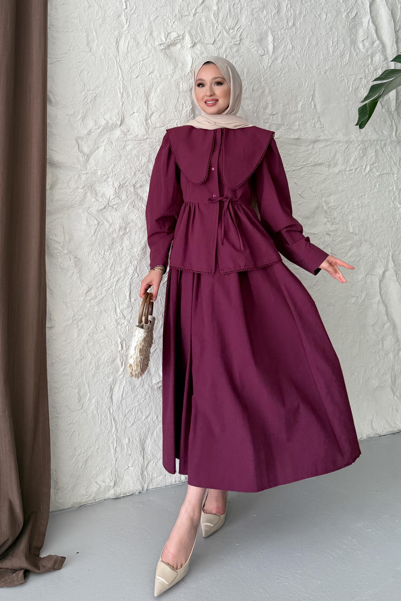 Carlo Fisto Yakalı Takım Mürdüm