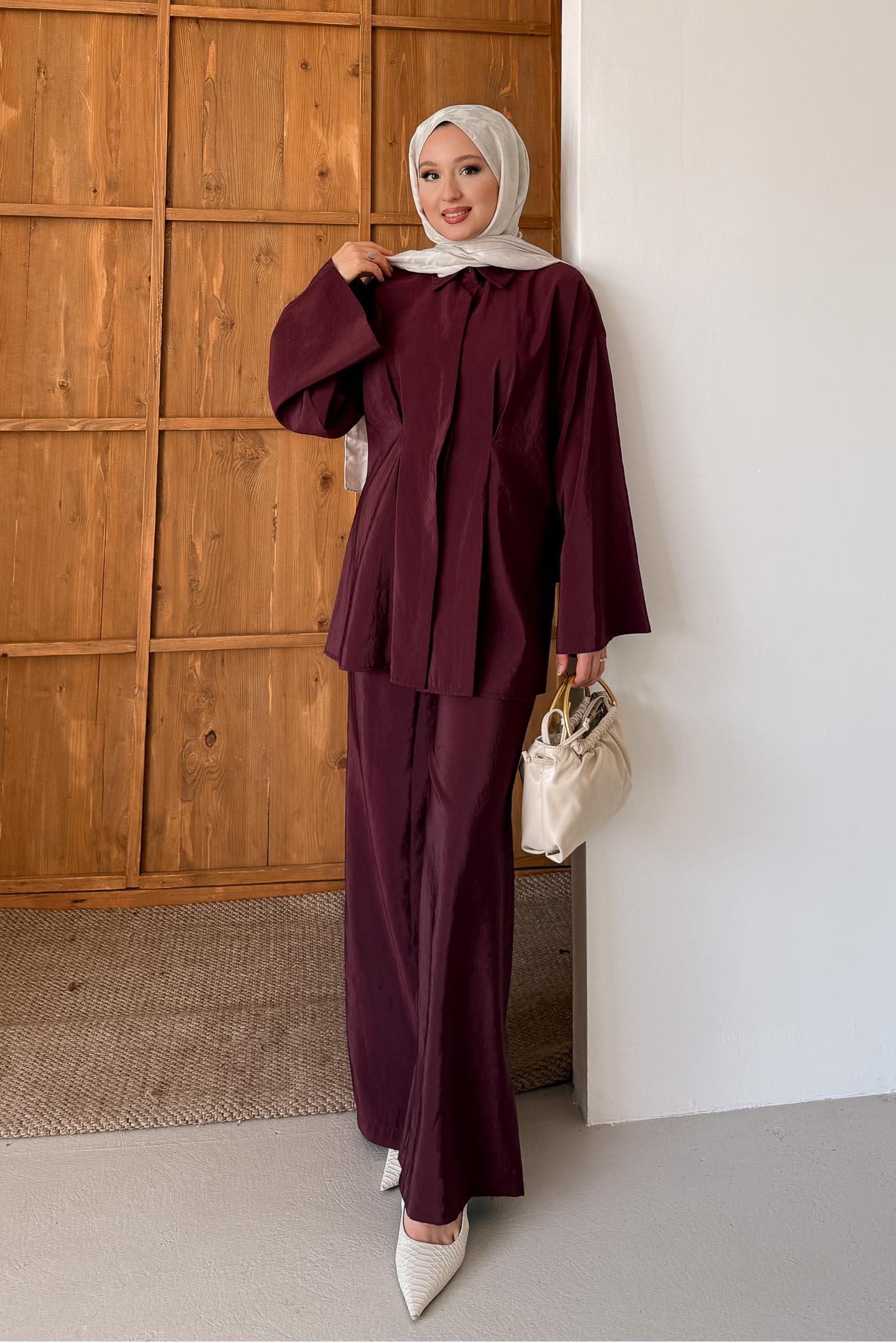 Tied Kimono Set Anthracite