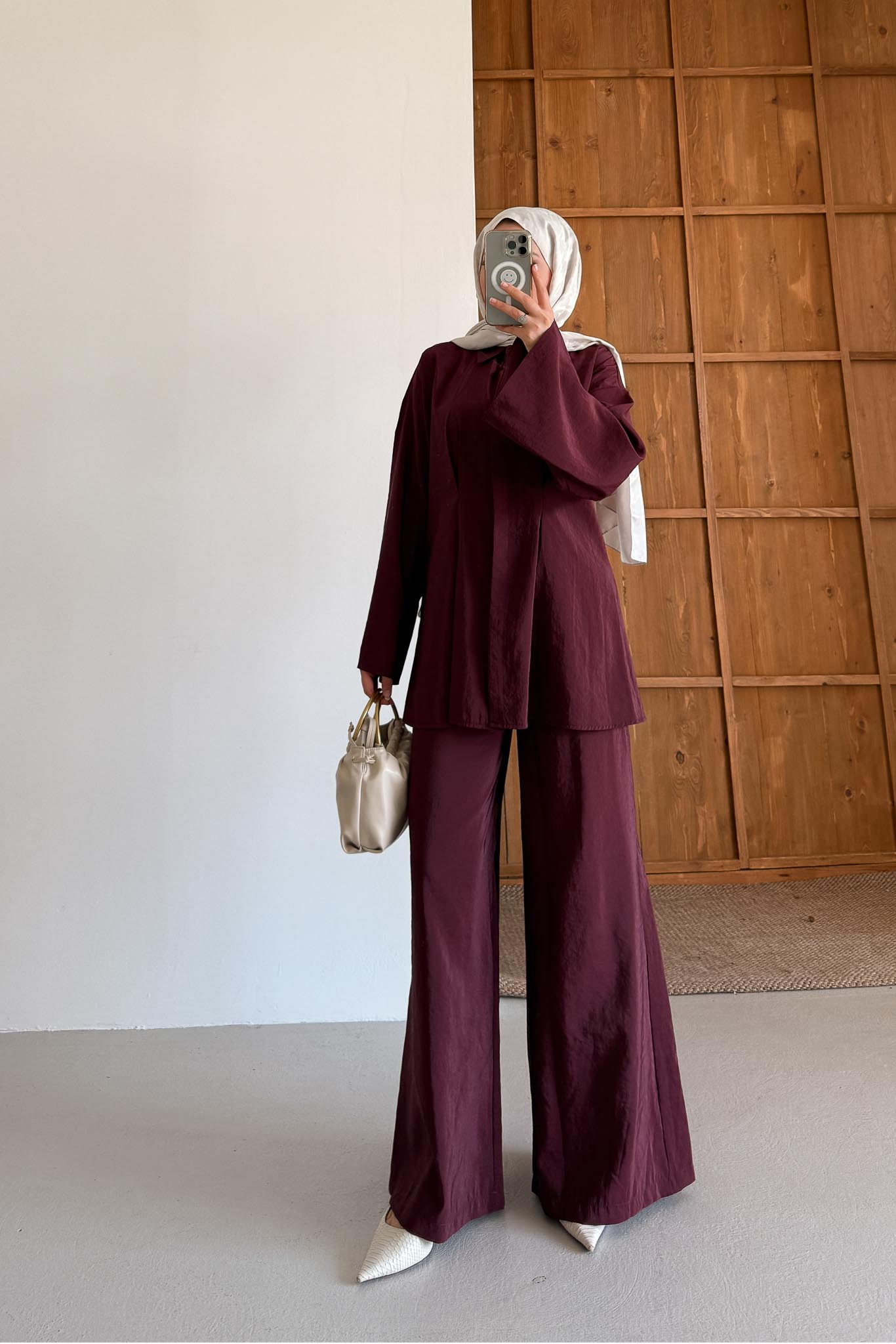Tied Kimono Set Anthracite