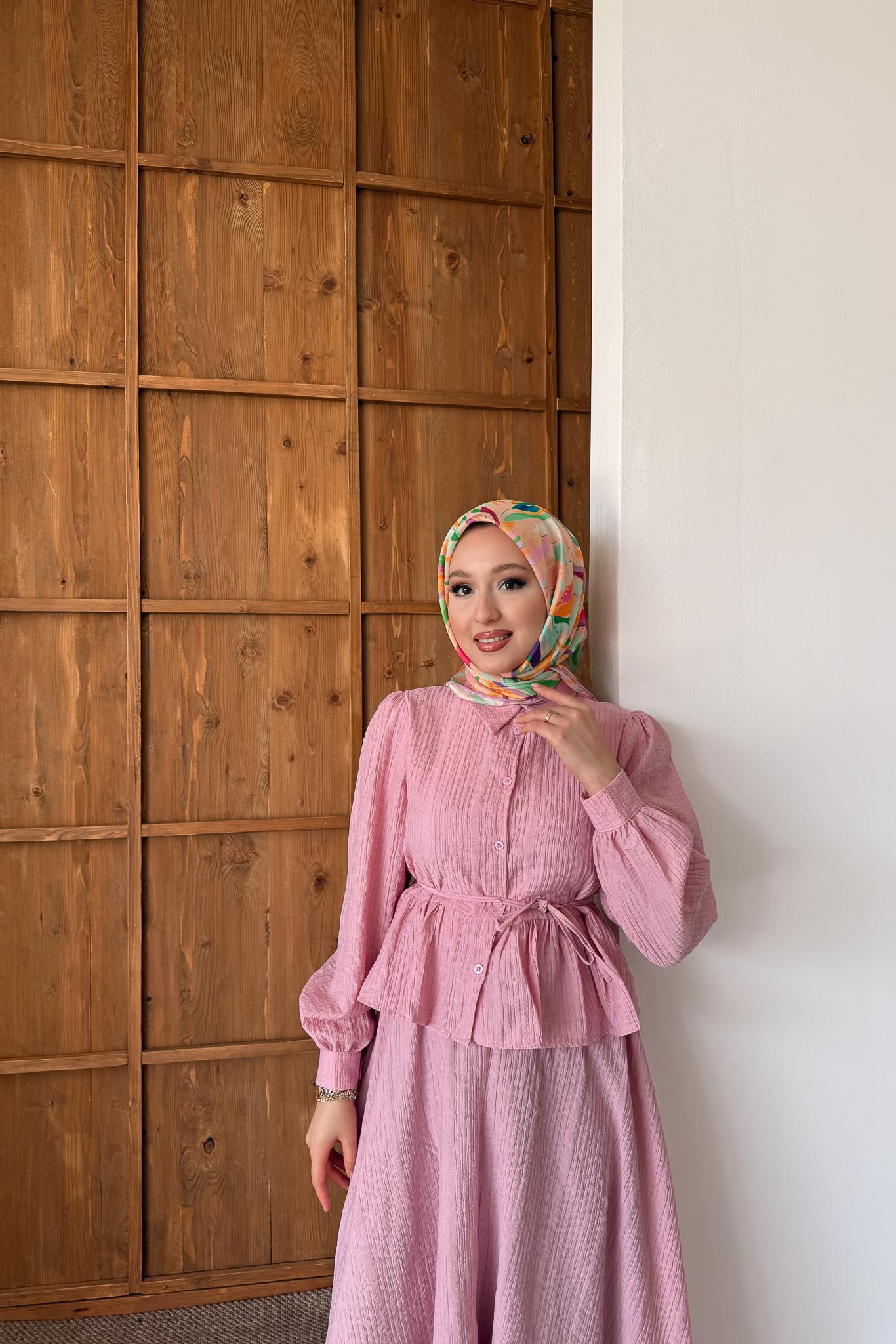 Ajda Pleated Skirt Set Petrol