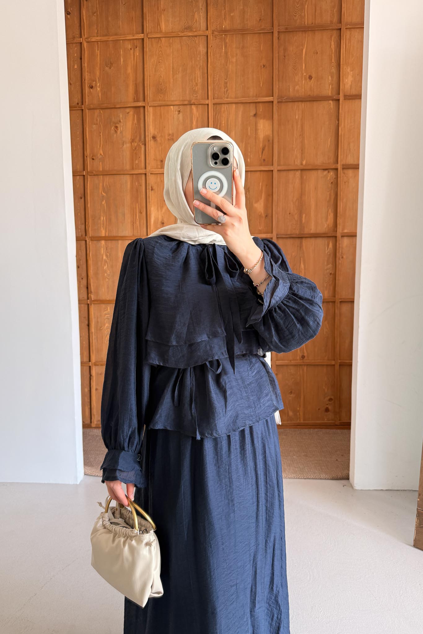 Tied Kimono Set Anthracite