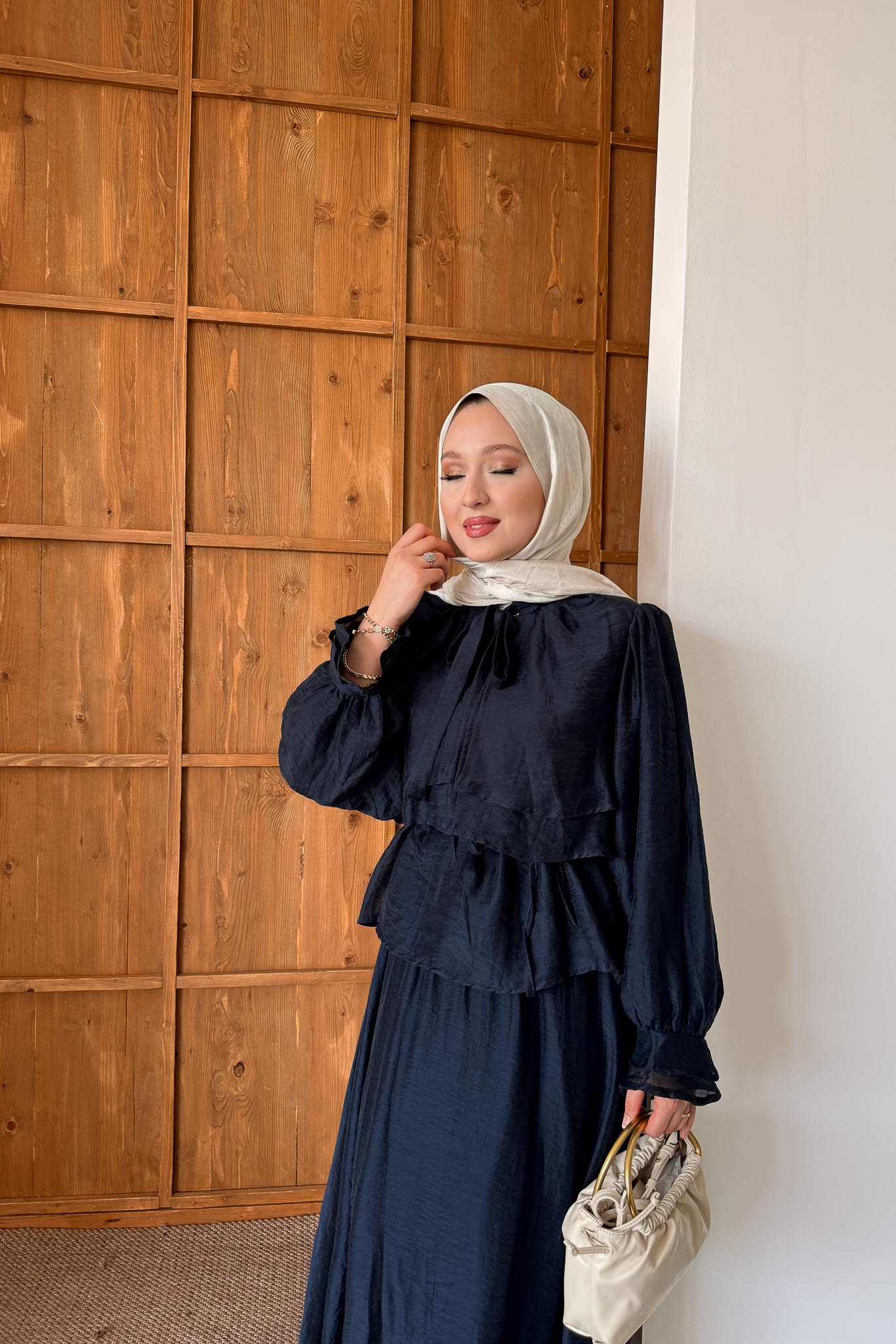 Tied Kimono Set Anthracite