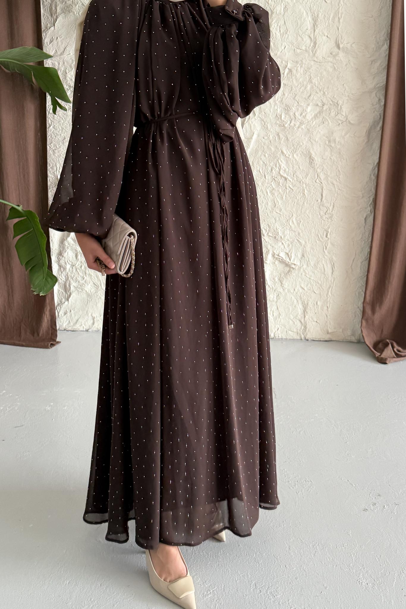 Gold Deren Evening Dress Dusty Rose
