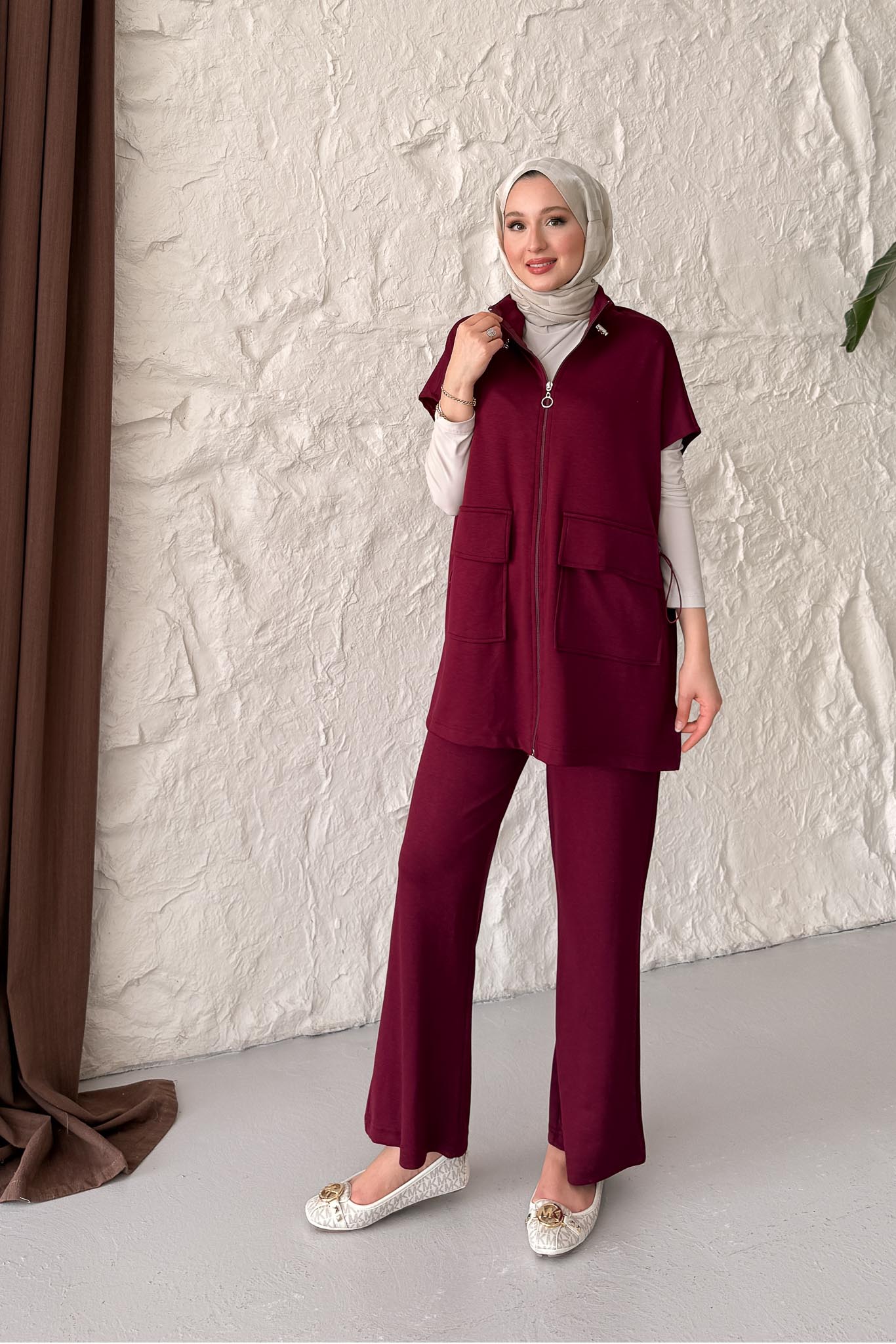 Seyran Pleated Dress Beige